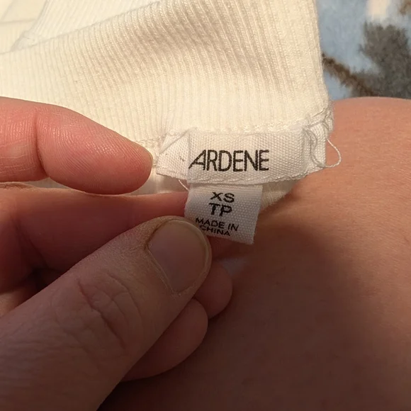 Ardene White Ribbed Top - Picture 4 of 5